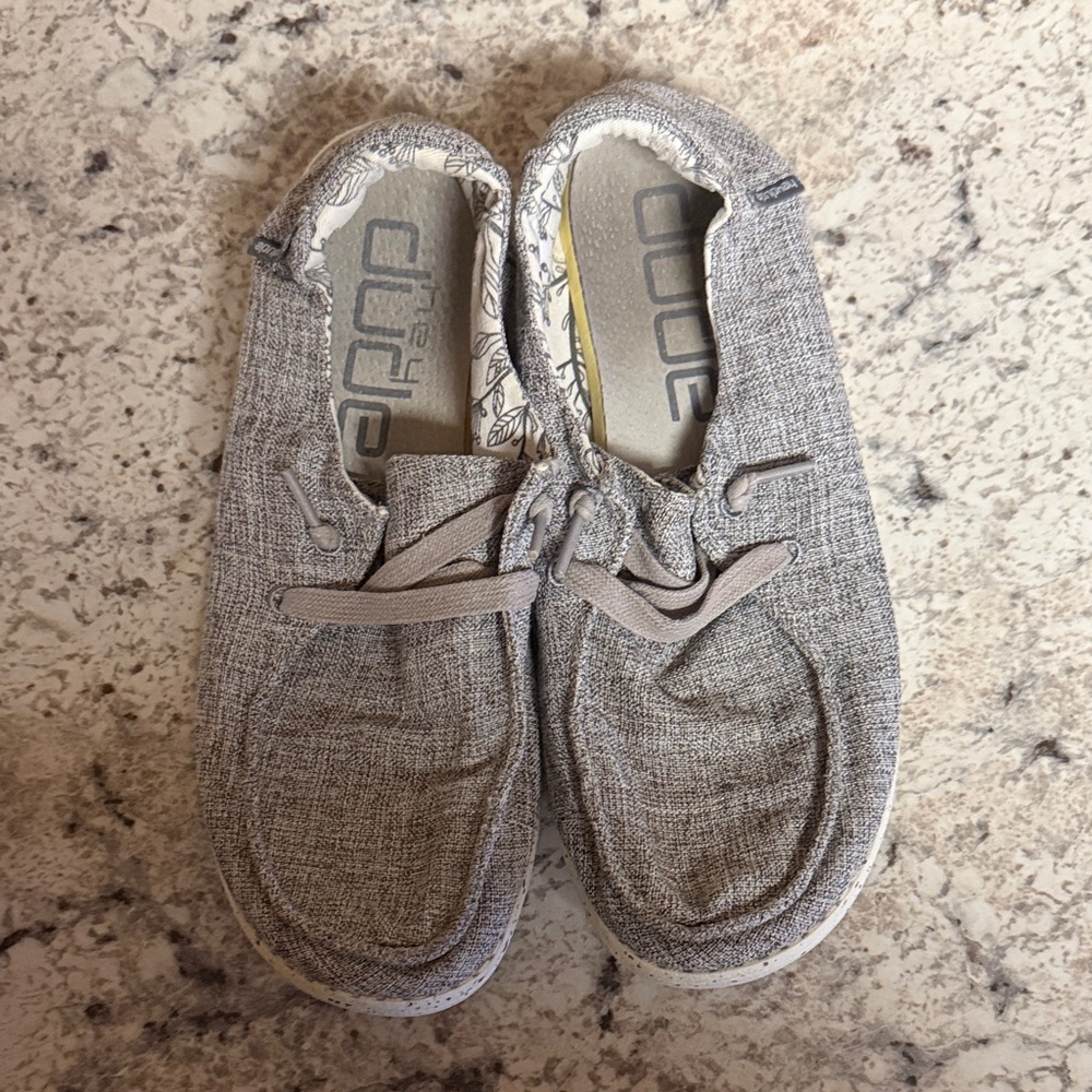 Hey Dude Women's Light Gray Loafers